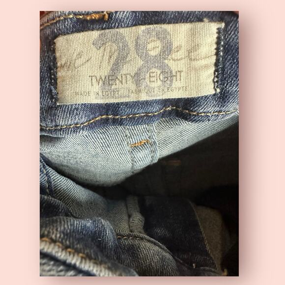 Free people we the free skinny jeans casual blue denim size 28 8 high rise - Picture 3 of 3